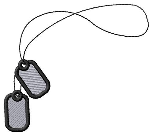 Dog Tags Machine Embroidery Design