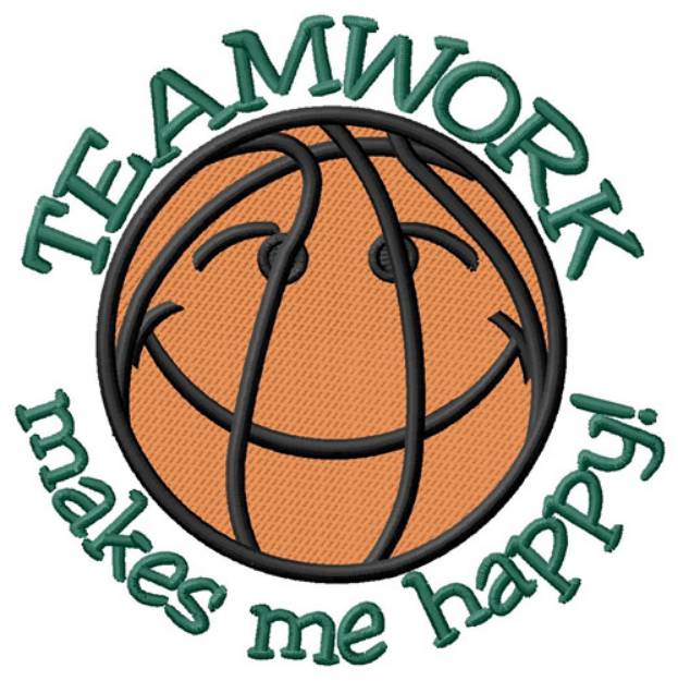 Picture of Basketball Teamwork Machine Embroidery Design