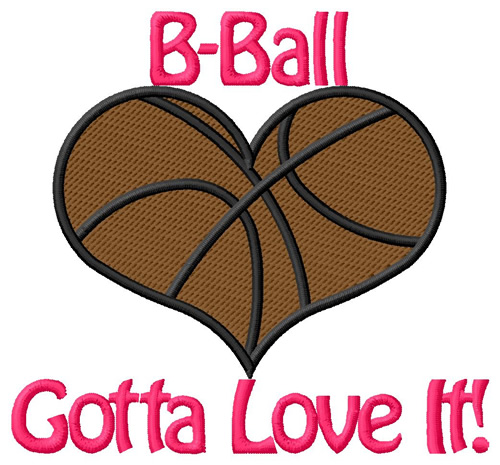 Basketball Love It Machine Embroidery Design