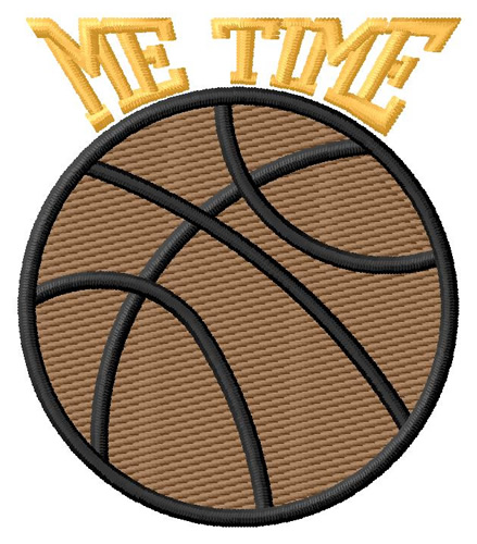 Basketball Time Machine Embroidery Design