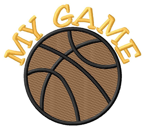 Basketball My Game Machine Embroidery Design
