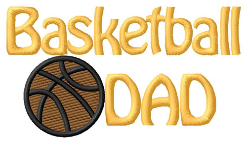 Basketball Dad Machine Embroidery Design