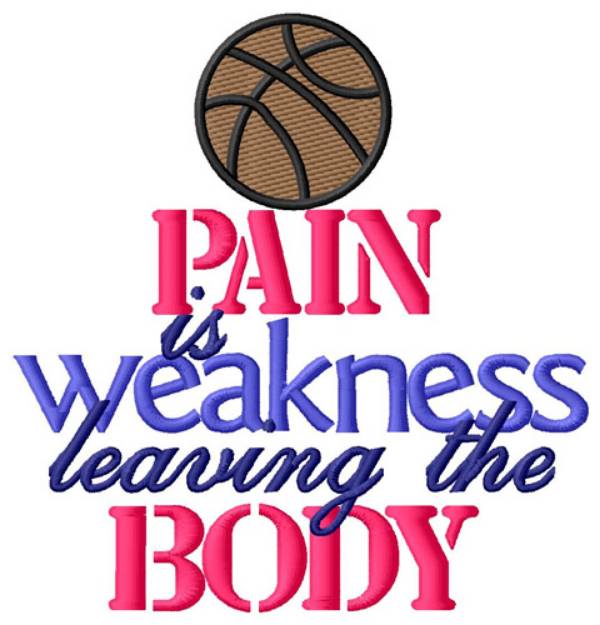 Picture of Basketball Pain Machine Embroidery Design