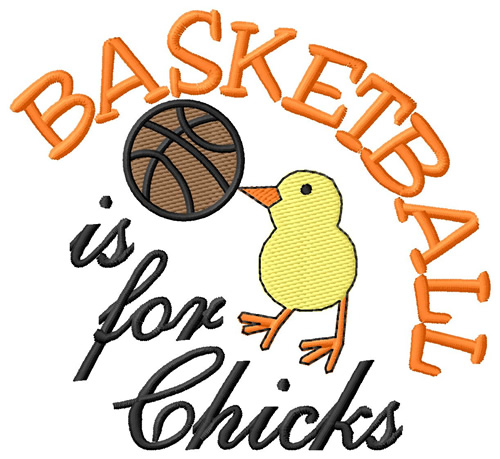 Basketball Chicks Machine Embroidery Design
