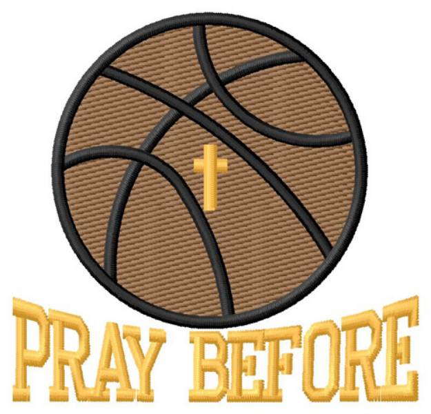 Picture of Basketball Prayer Machine Embroidery Design