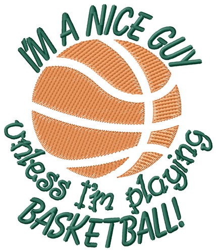 Basketball Guy Machine Embroidery Design