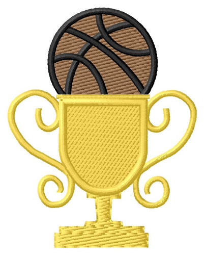 Basketball Trophy Machine Embroidery Design