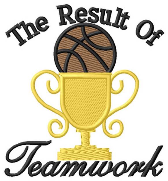 Picture of Teamwork Trophy Machine Embroidery Design