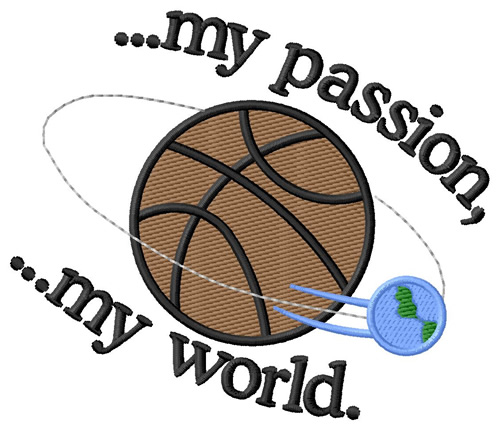 Basketball Passion Machine Embroidery Design