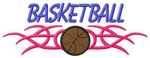 Basketball Machine Embroidery Design