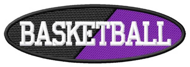 Picture of Basketball Oval Machine Embroidery Design