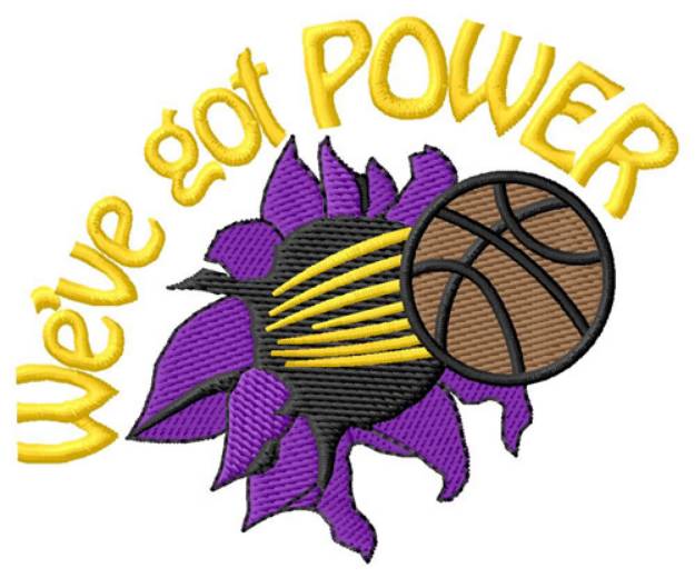 Picture of Basketball Power Machine Embroidery Design