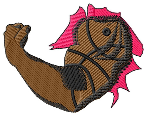 Basketball Arm Machine Embroidery Design