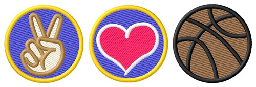 Peace Love And Basketball Machine Embroidery Design