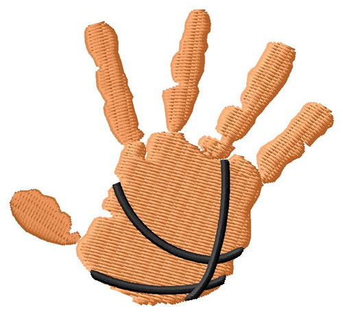 Basketball Hand Machine Embroidery Design