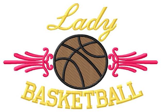Picture of Ladies Basketball Machine Embroidery Design