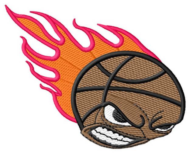 Picture of Basketball Face Machine Embroidery Design