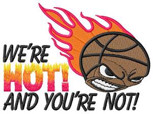 Picture of Hot Basketball Face Machine Embroidery Design