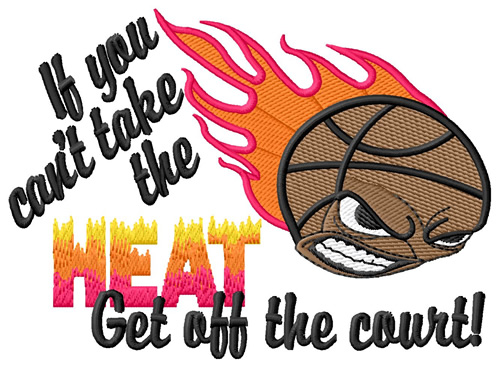 Basketball Heat Machine Embroidery Design
