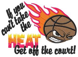 Picture of Basketball Heat Machine Embroidery Design