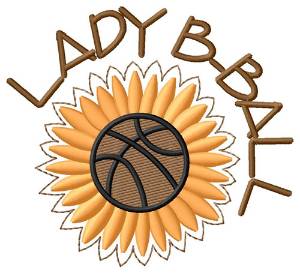 Picture of Ladies Basketball Machine Embroidery Design