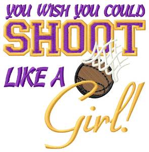 Picture of Shoot Like a Girl Machine Embroidery Design