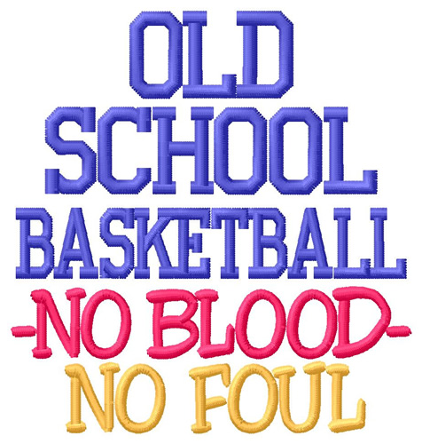 Old School Basketball Machine Embroidery Design