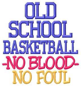 Picture of Old School Basketball Machine Embroidery Design