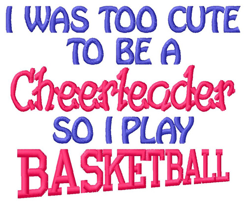 I Play Basketball Machine Embroidery Design