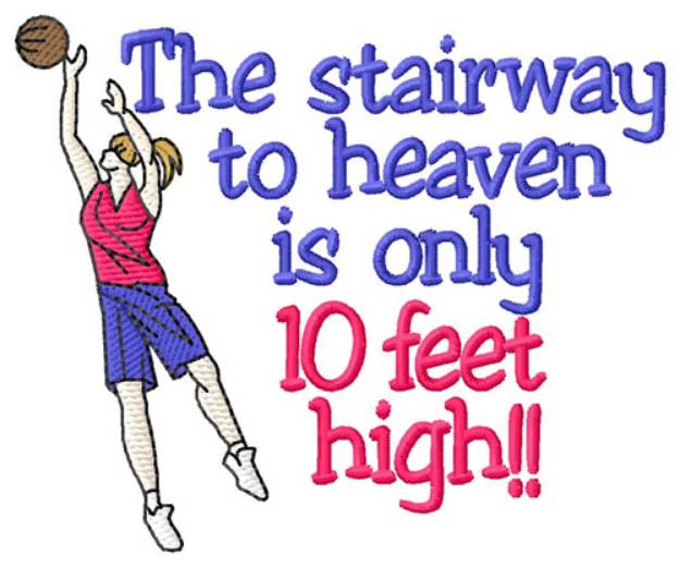 Picture of Basketball Stairway To Heaven Machine Embroidery Design