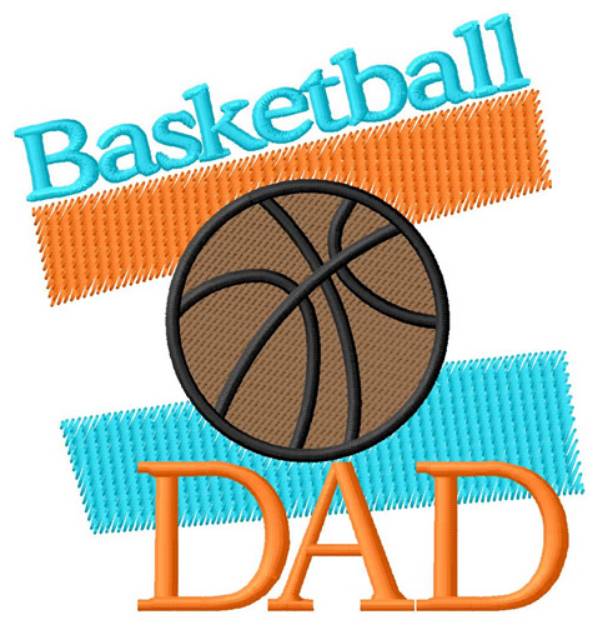 Picture of Basketball Dad Machine Embroidery Design