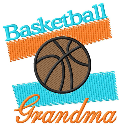 Basketball Grandma Machine Embroidery Design