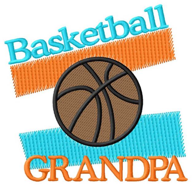 Picture of Basketball Grandpa Machine Embroidery Design