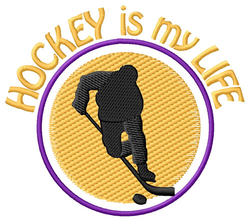 Hockey Life Machine Embroidery Design