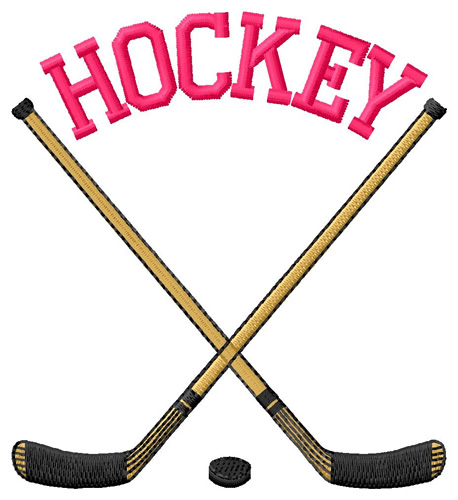 Hockey Cross Sticks Machine Embroidery Design