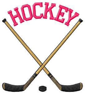 Picture of Hockey Cross Sticks Machine Embroidery Design
