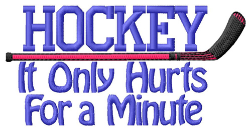 Hockey Hurts Machine Embroidery Design