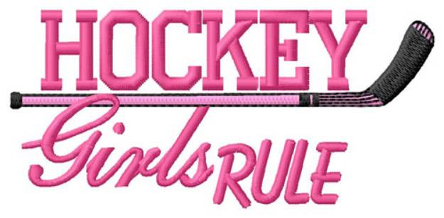 Picture of Hockey Girls Rule Machine Embroidery Design