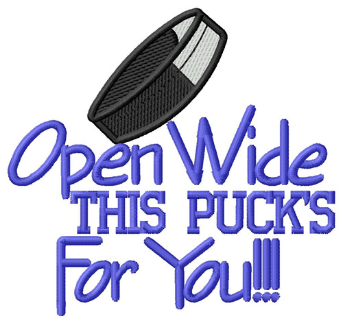 This Pucks For You Machine Embroidery Design