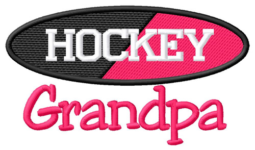 Hockey Grandpa Machine Embroidery Design