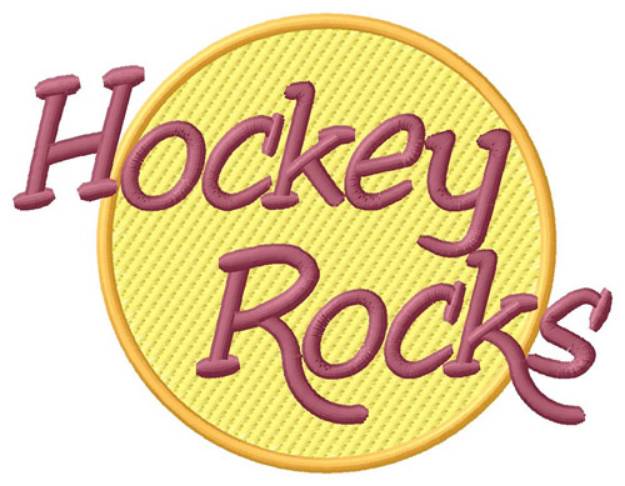 Picture of Hockey Rocks Machine Embroidery Design