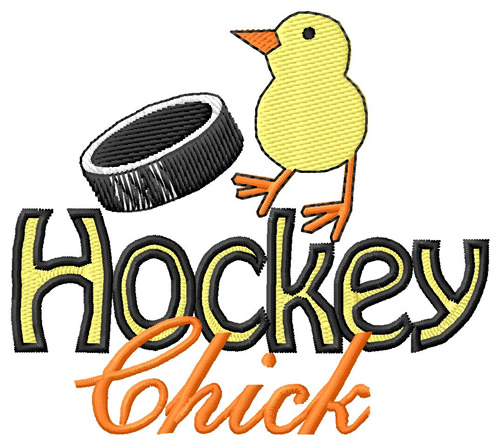 Hockey Chick Machine Embroidery Design