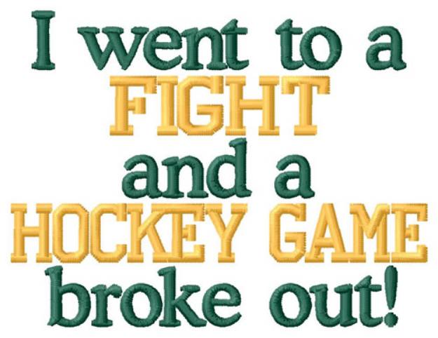 Picture of Hockey Game Broke Out Machine Embroidery Design