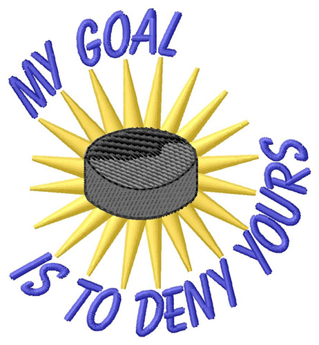 Hockey Goals Machine Embroidery Design