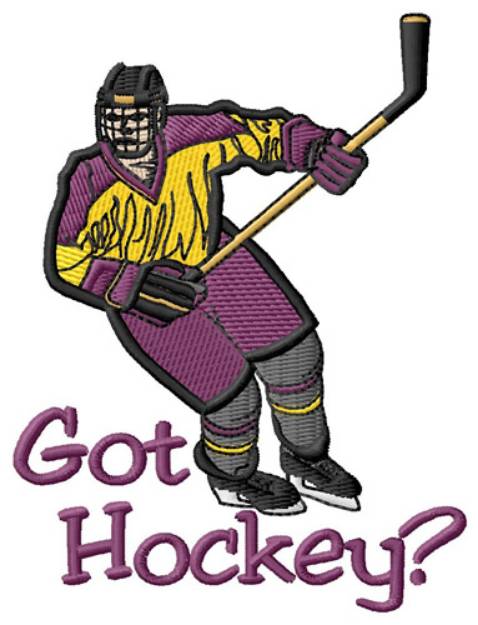 Picture of Got Hockey Machine Embroidery Design