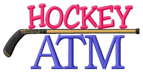 Hockey ATM Machine Embroidery Design