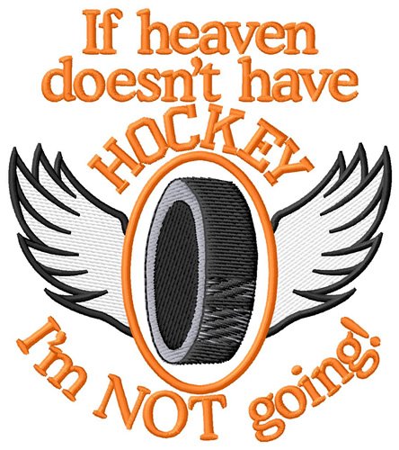 Heaven And Hockey Machine Embroidery Design