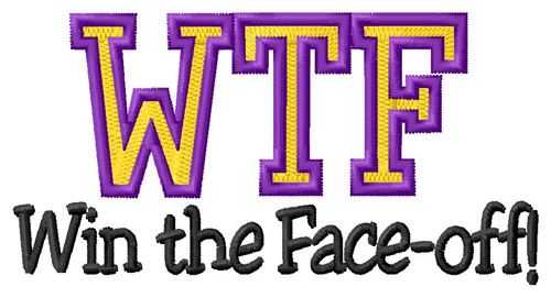 Win The Face Off Machine Embroidery Design