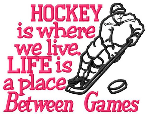 Picture of Hockey Between Games Machine Embroidery Design
