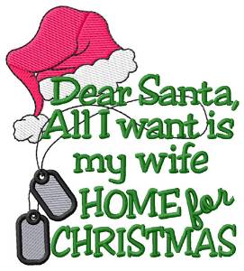 Picture of Wife Home For Christmas Machine Embroidery Design